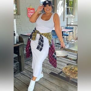 FASHION Nova White Mulberry Street Maxi Dress. Size S, M, L. P